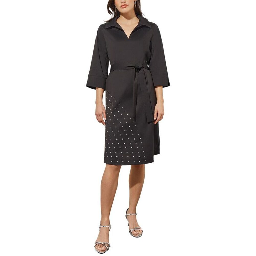 Ming Wang Womens  Knee-Length Shift Dress